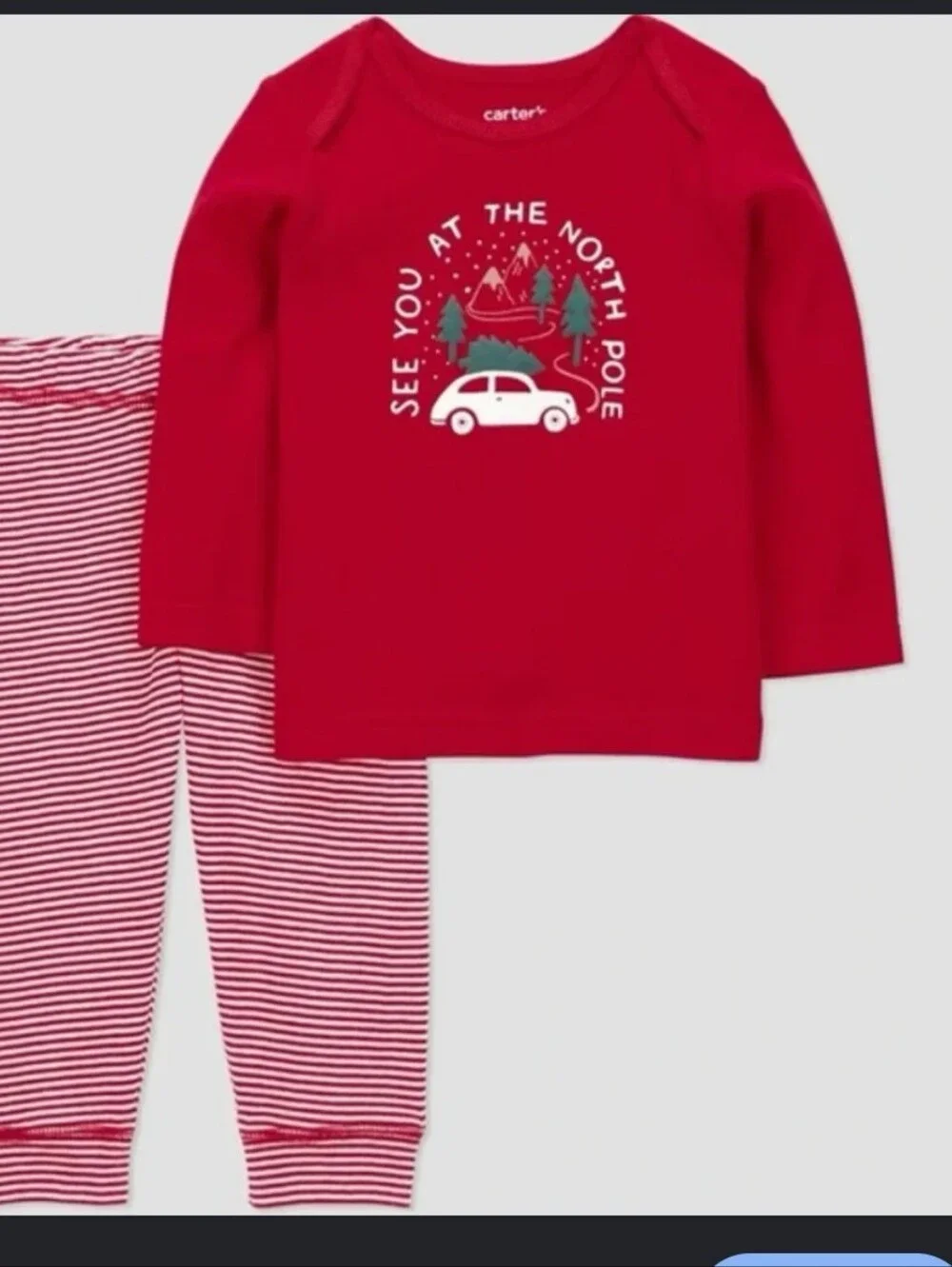 Carter's Red Holiday 'See You at the North Pole' Pajama Set